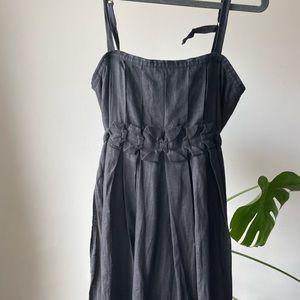 Black Linen Maxi Dress Max Studio